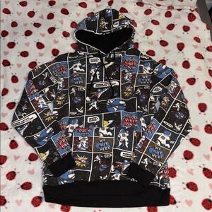 Comfy Hoodie with Astronaut Comic Print
